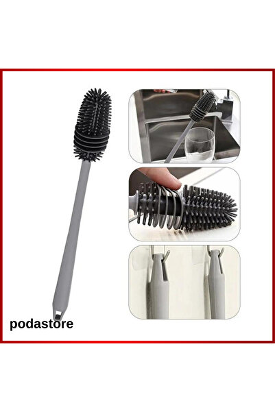 podastore Çok Amaçlı Kavanoz Biberon Ve Sürahi Temizleme Fırçası. Uzun Saplı.