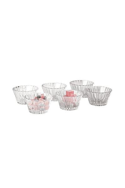 Rayan 6-Piece Glass Mini Sauce Bowl Jam Bowl Coffee Side Treat Plate