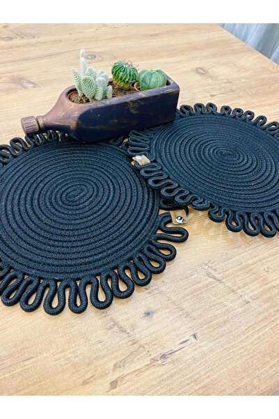 JÜTEX HOME Комплект от 2 американски чинии за сервиране от юта