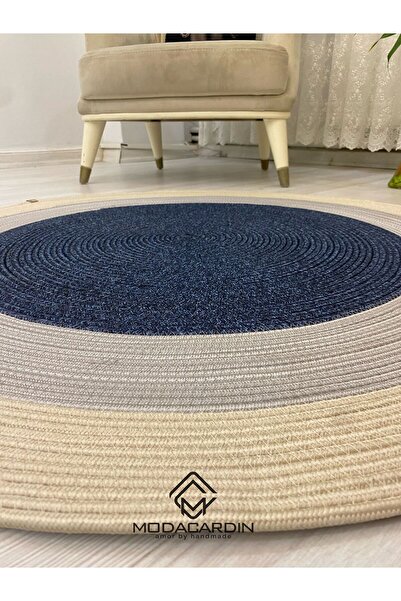 JÜTEX HOME Χαλί μοντέρνο πλεκτό κυκλικό χαλί από γιούτα με μοτίβο