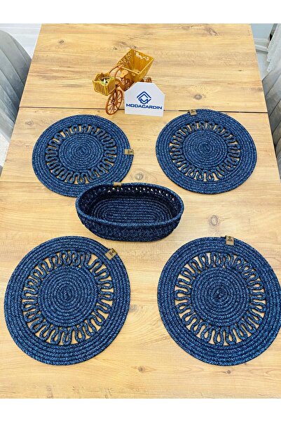 JÜTEX HOME Set de 5 bucăți din răchită din iută americană