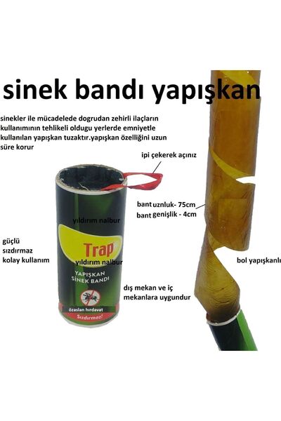 ozaslan Startrap 24 Adet Sinek Bandı Sinek Yapışkanı Kartuş Fly Cathcher