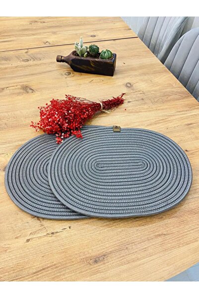 JÜTEX HOME Σετ 2 Ψάθινο Αμερικάνικο Σερβίτσιο Οβάλ Supla από γιούτα