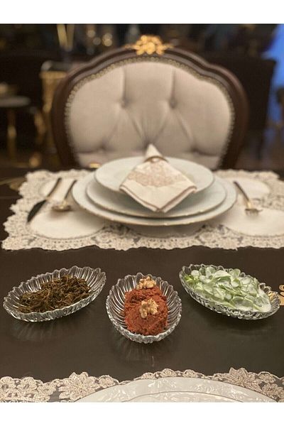 Paşabahçe 10545 وعاء للوجبات الخفيفة بيضاوي صغير 3 قطع