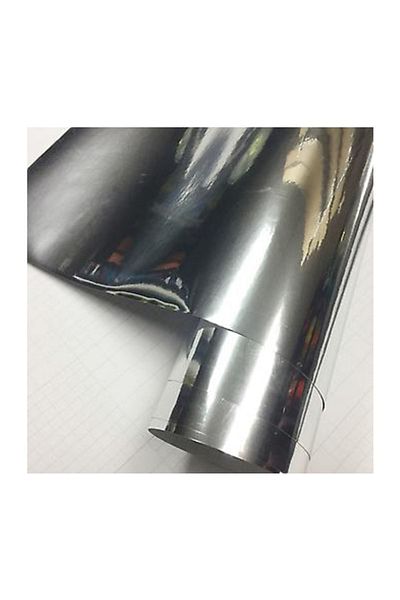 ESEMİZ Waterproof Chrome Nickel Sticker - Adhesive Vehicle and Furniture White Goods Foil (30X122Cm)