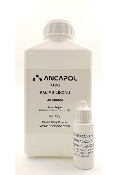Ancapol Rtv-2 Kalıp Silikonu 1.kalite 20 Shore Beyaz 1 Kg