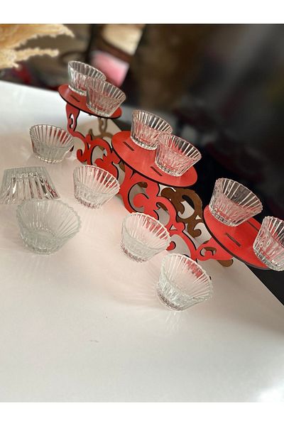 Rayan 6-Piece Glass Mini Sauce Bowl Jam Bowl Coffee Side Treat Plate