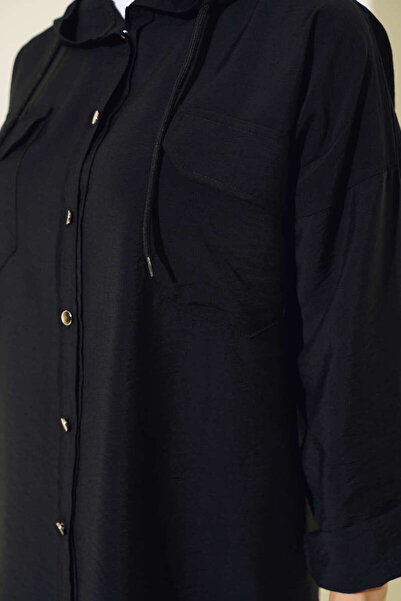 VOLT CLOTHİNG Metal Buttoned Hooded Hijab Double Women's Set