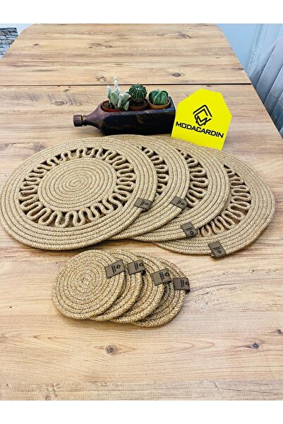 JÜTEX HOME 8 komada podmetača od jute i slamčice - Podmetač