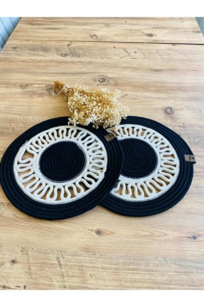 JÜTEX HOME Комплект от 2 американски чинии за сервиране от юта