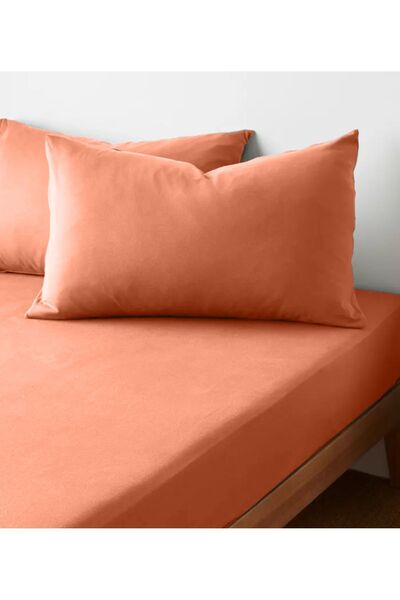 Sabia Double Organic Cotton Sheet Set - 140X200Cm, 37cm Height, Elastic, 62 Strings