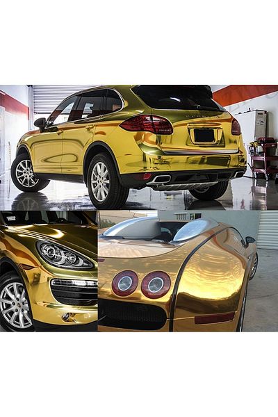 ESEMİZ Gold Color Waterproof Gilded Vehicle Motor Furniture White Goods Foil - 100x122cm