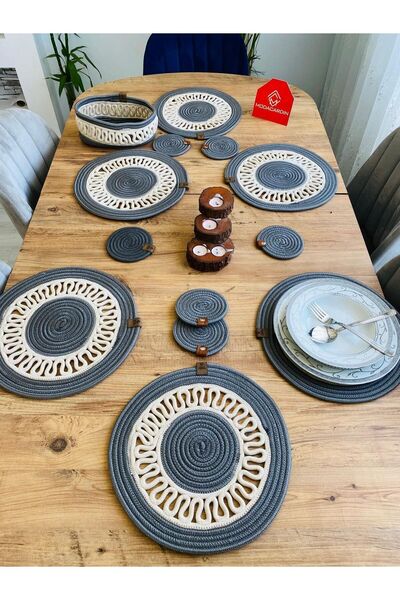 JÜTEX HOME 13 bucăți de iuta răchită American Service Supla - Subțire și coș