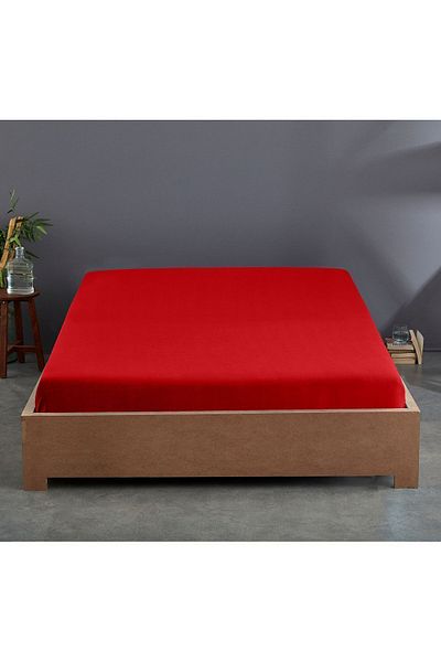 Sabia طقم ملاءات سرير مزدوج من القطن العضوي - 140x200 سم، ارتفاع 30 سم، مطاط، 62 خيط (155 TC)