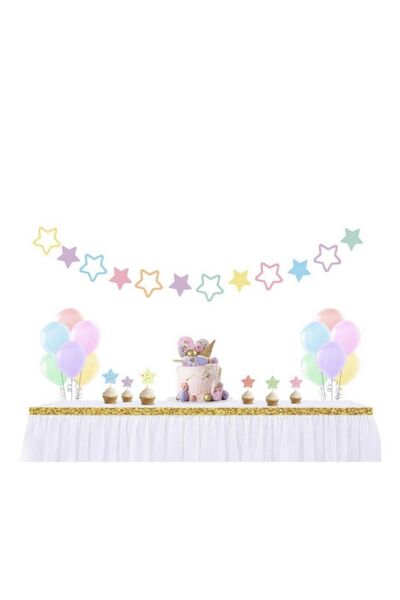 Öztürkpartievi Πανό με χρυσό αστέρι Macaron