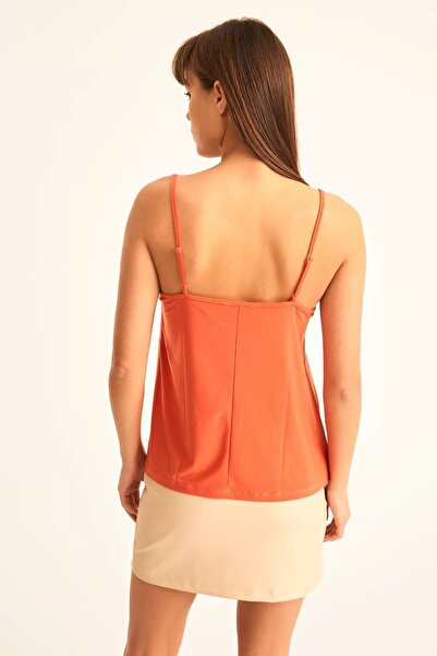 Cistern İstanbul Bluză de vară damă din dantelă cu decolteu în V - curea de frânghie