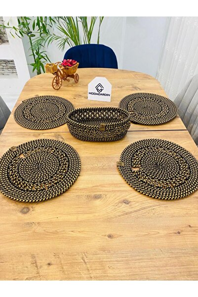 JÜTEX HOME Σετ 5 τεμαχίων από άχυρο από γιούτα American Service Supla και καλάθι