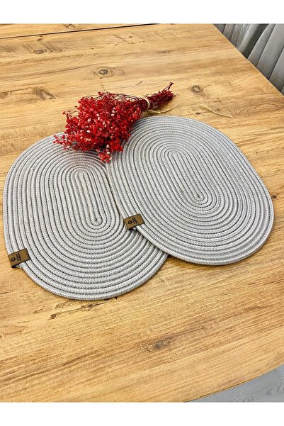 JÜTEX HOME Σετ 2 Ψάθινο Αμερικάνικο Σερβίτσιο Οβάλ Supla από γιούτα