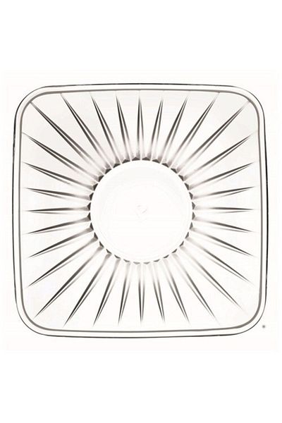 Paşabahçe 54321 12 Pcs Square Engraved Tea Glass Bottom - Tea Saucer
