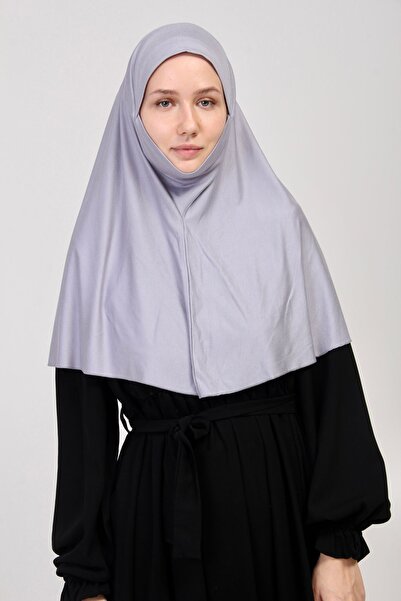 manolyaşal islamic hijab وشاح عملي مع حجاب-بدون حجاب جاهز عمامة رمادية