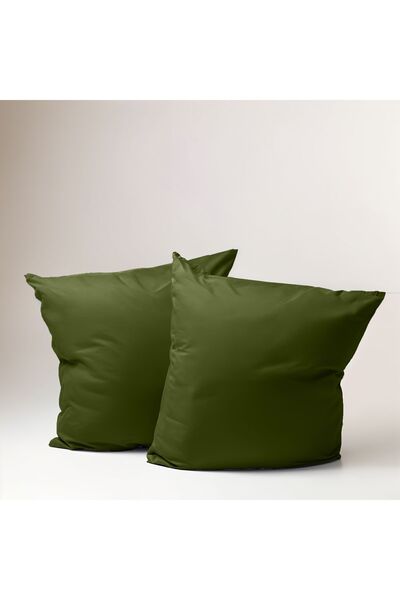 Sabia غطاء وسادة مربع 70×70 سم مصنوع من القطن 100٪، طقم من قطعتين، 62 خيط (155 TC)