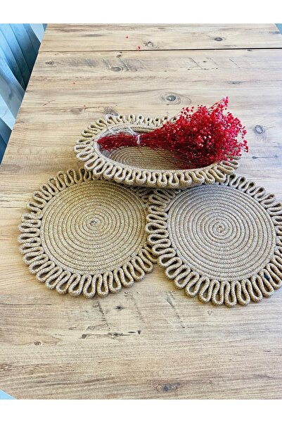 JÜTEX HOME Set de 3 bucăți din răchită din iută americană