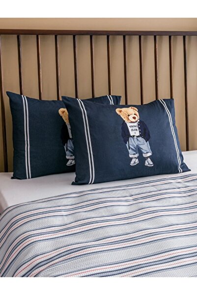 LC Waikiki HOME Çİft Kişilik Pike Seti Ayıcık Teddy Baskılı Ranforce Kumaş