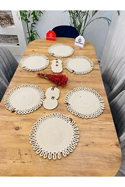 JÜTEX HOME Σετ από 12 τεμάχια από άχυρο από γιούτα American Serving Supla και...