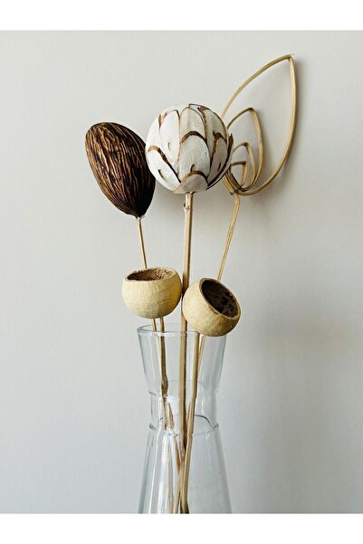 B clara Tropikal Dekoratif Kuru Çiçek Vazo Çiçeği