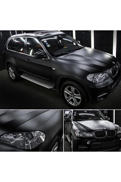 ESEMİZ رقائق تغطية الأثاث ذاتية اللصق باللون الأسود غير اللامع (122 سم × 100 سم)