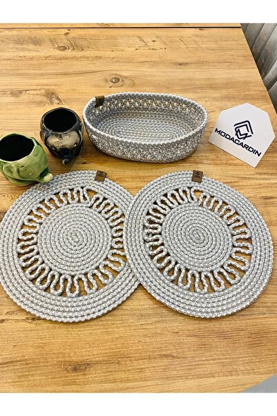 JÜTEX HOME Σετ 3 τεμαχίων από άχυρο από γιούτα American Service Supla και καλάθι