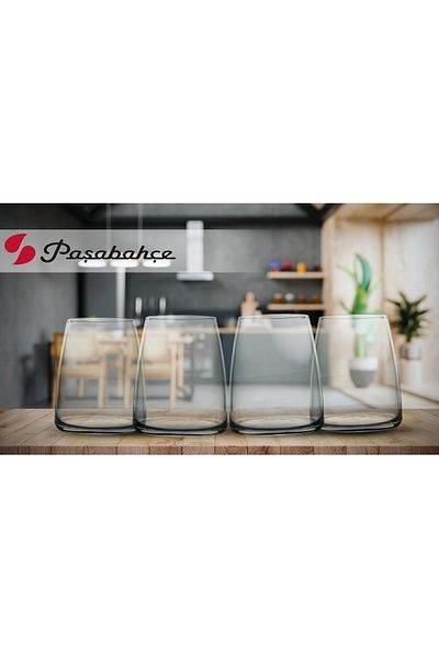 Paşabahçe 390 Ml Large Size Wide-Based Water Glass Set of 4