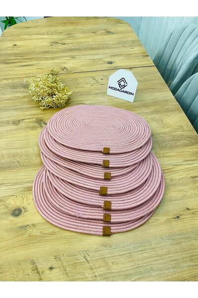 JÜTEX HOME Set od 6 Podmetač ovalnih podmetača od jute i pruća