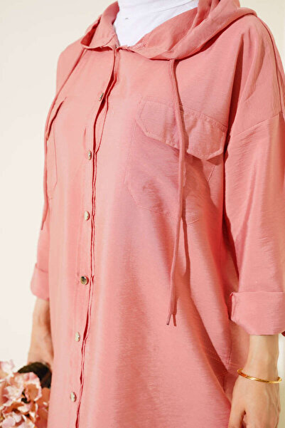 VOLT CLOTHİNG Metal Buttoned Hooded Hijab Double Women's Set