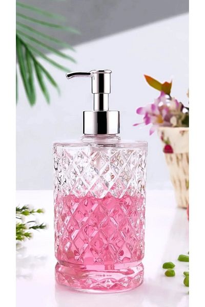 Kezze Erese Crystal Glass Liquid Soap Dispenser - Transparent