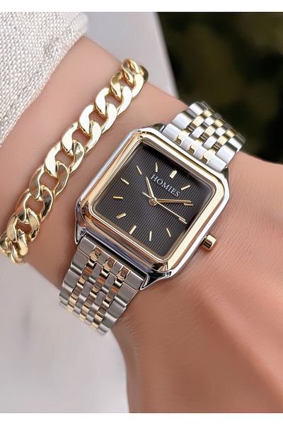 Homies Brand Square Watch with Bracelet Gift