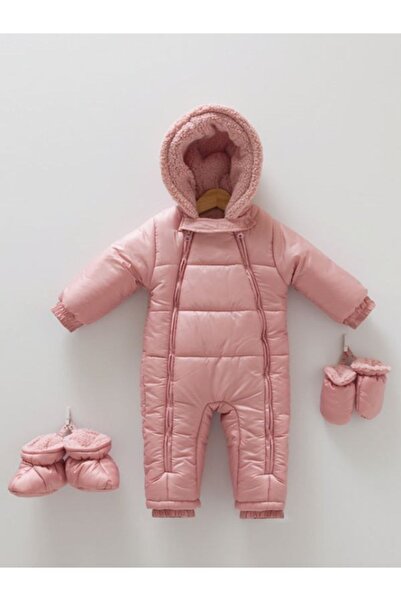 Caramell Koyu Pembe Astronot Tulum Içi Kürklü