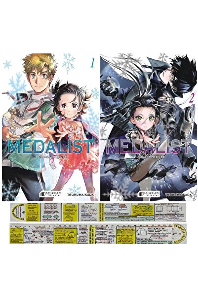 Akıl Çelen Kitaplar Medalist 1-2. Ciltler Manga Seti + Mat. Öğreten Cetvel