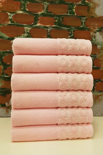 Özdilek Aqua Elp 6-Piece Towel - Pink