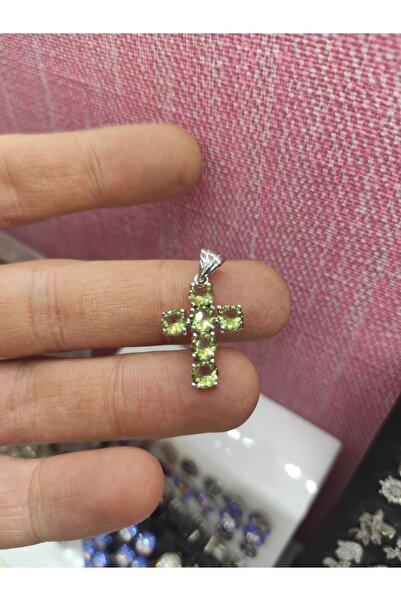 Oriental Kuyumculuk Jewellery Zultanit Taşlı Gümüş Haç Kolye Ucu