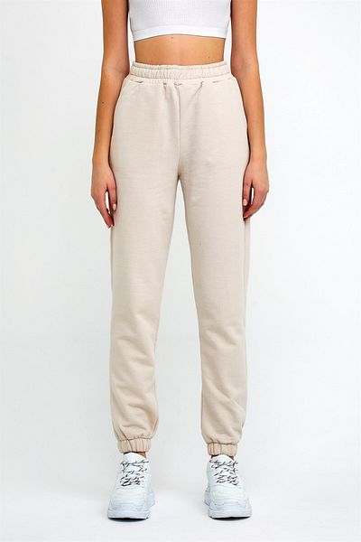 CrazyShopping Πλεκτό Jogger Sweatpants με τρεις κλωστές - Ελαστική μέση και πόδια