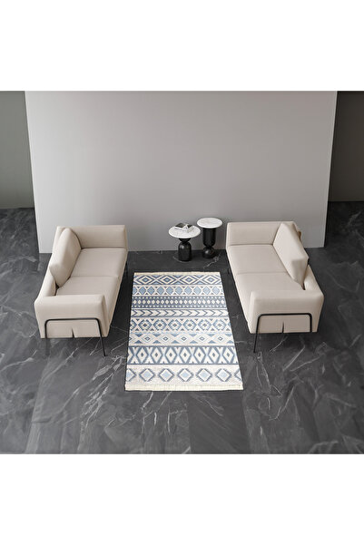 In House Daria | Luxurious Rectangular Decorative Carpet, Light Grey