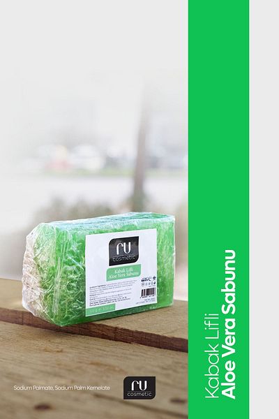 ru cosmetic Natural Pumpkin Fiber Aloe Vera Soap