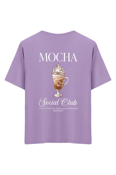 Mounte Bianca Unisex moka - Oversize kroj T-shirt