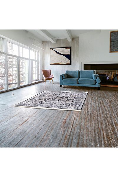In House Melisa | Luxurious Rectangular Decorative Carpet, Grey