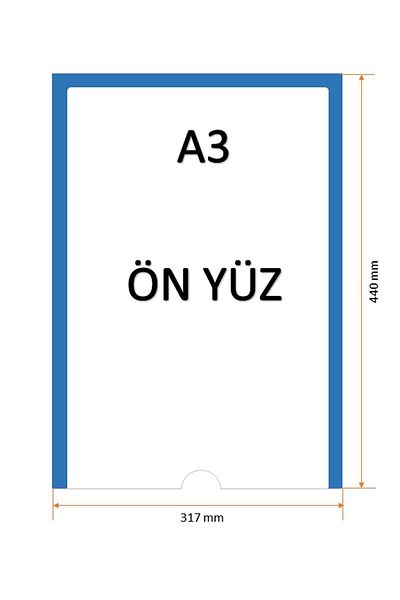 Kaizen Market A3 Blue Magnet Frame - Short Edge, with Magnet (Pack of 10)