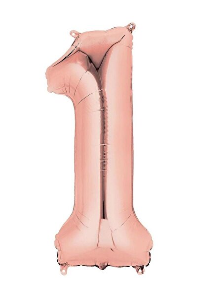 ikm balon 1 Yaş Rakam Folyo Balon Rosegold
