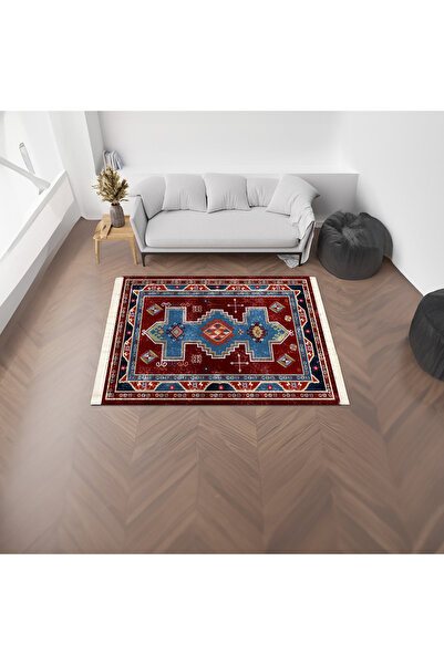 In House Trico| Luxurious Rectangular Decorative Carpet, Red