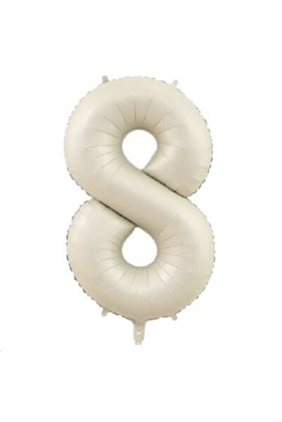 Öztürkpartievi بالون من رقائق الساتان بلون كريمي