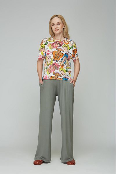 Motherway Seasonal Elastic Waist Pants for Pregnant Women - before & after